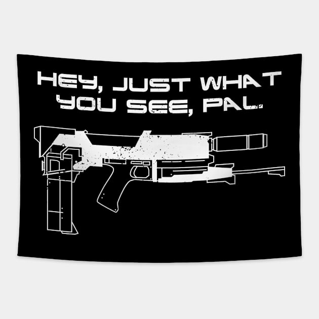 Just What You See Pal - wht Tapestry by CCDesign