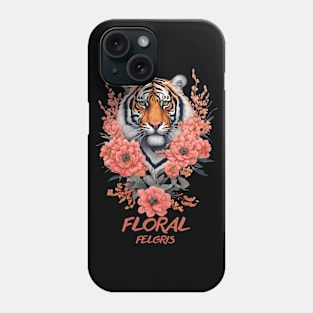 floral tiger felgris Phone Case