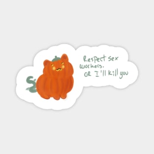 sw affirmative pumpkin cat Magnet