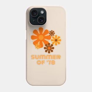 Summer of '78 Retro 70s Flowers Brown and Orange Phone Case