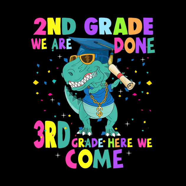 Dinosaur 2nd Grade We Are Done 3rd Grade Here We Come by Tagliarini Kristi