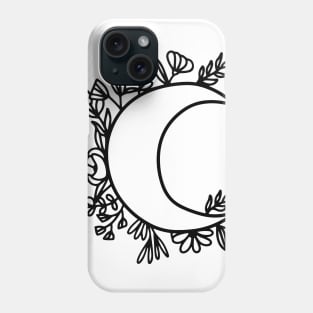 Floral moon Phone Case