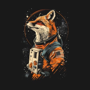 Space Astronaut Fox Kitten - Fun Animal Designs T-Shirt