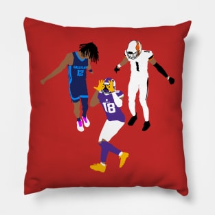 Justin Jefferson x Ja Morant x Jamarr chase GRIDDY Pillow