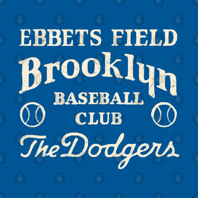 Brooklyn Dodgers Retro Type Design by Buck Tee by Buck Tee