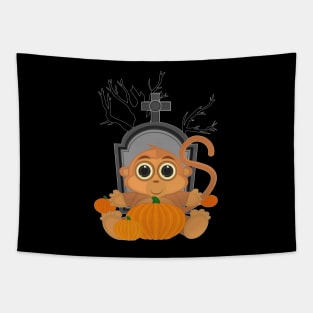 Halloween Monkey Tapestry