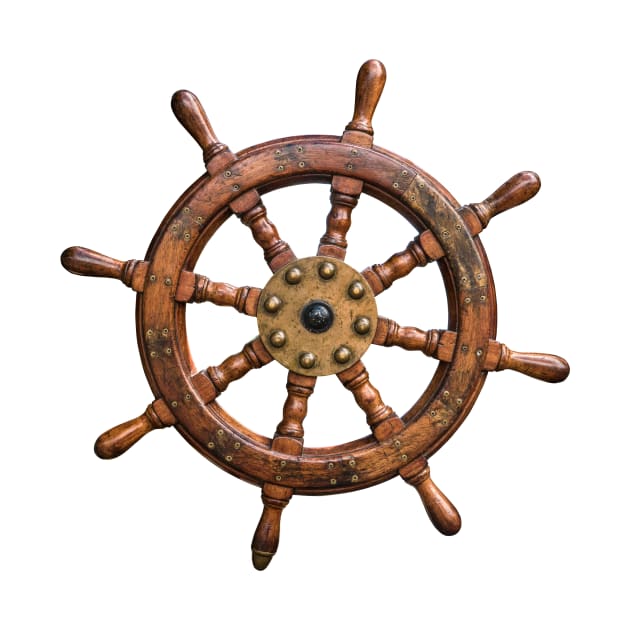 Vintage Ships Wheel by mrdoomits