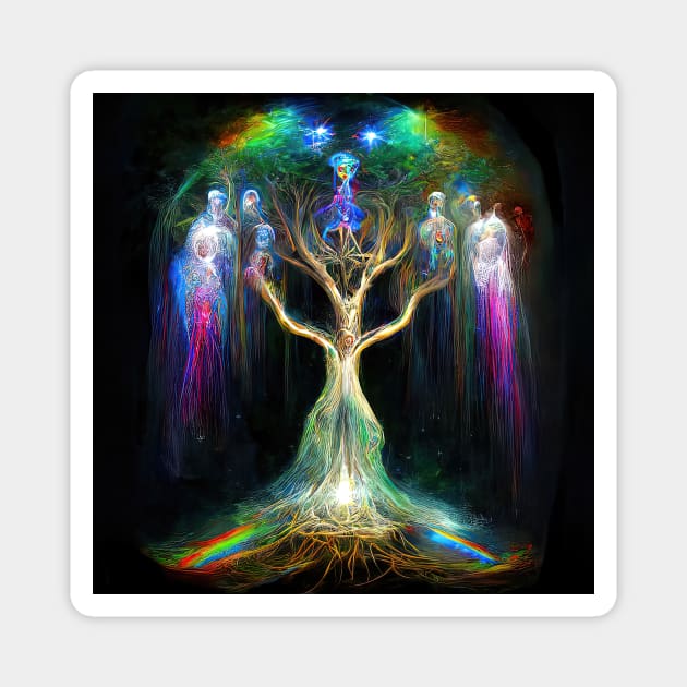 The Iridescent Tree of Life Magnet by Neurotic