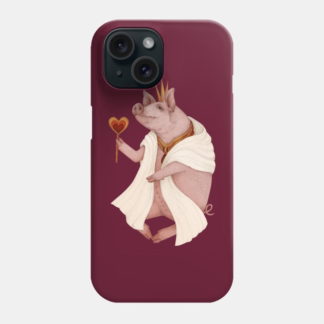 pig queen Phone Case by KindSpirits