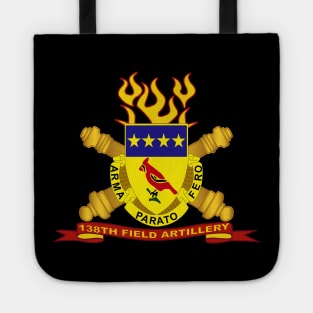 138th Field Artillery w Br - Ribbon w Flames Tote