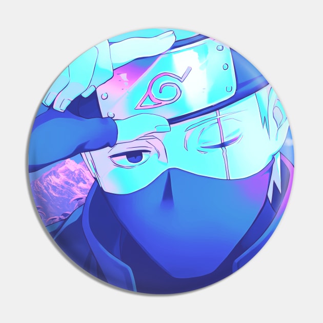 Kakashi vaporwave Pin by San Creative