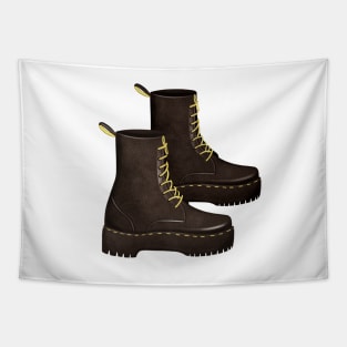 Dr Martens illustration boots autumn fall footwear Tapestry