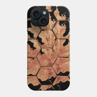 Orange Leaf Watercolor Honeycomb Beehive Phone Case