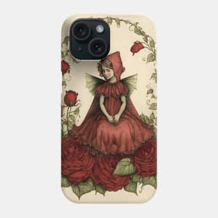 Rose Fairy Sitting in a Bower of Blooms Phone Case