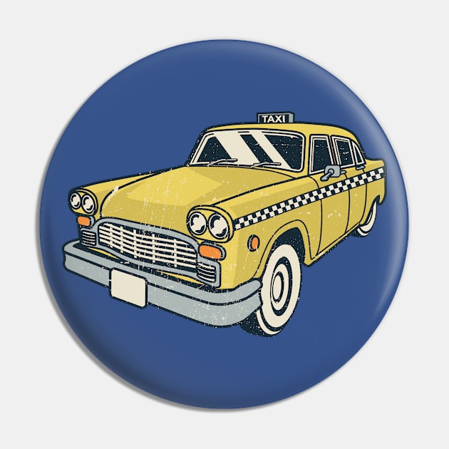 Retro Taxi Cab Pin by LineXpressions