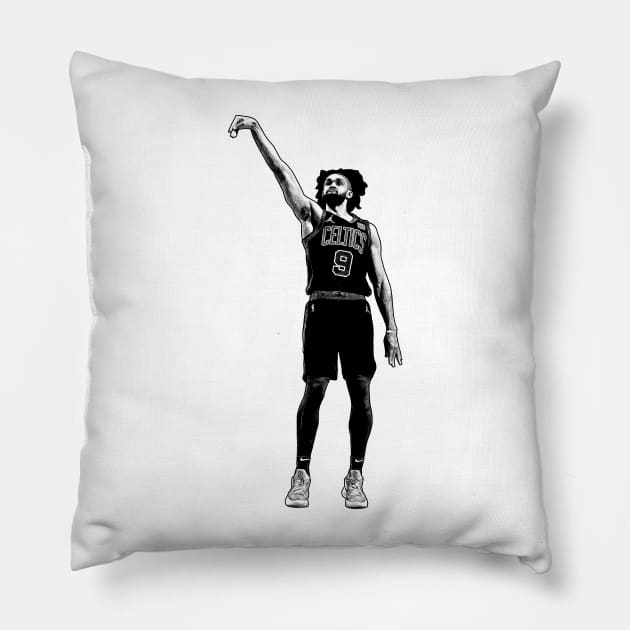 Derrick White Buzzer Beater Pillow by Puaststrol