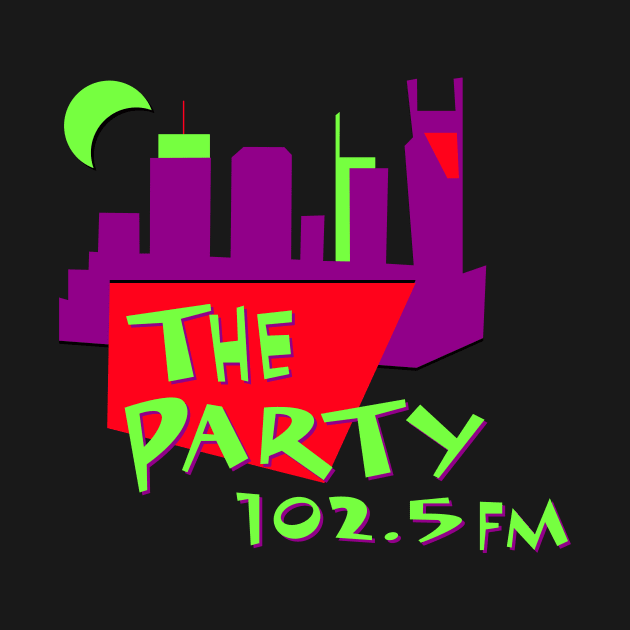102.5 FM The Party Nashville | 90s Defunct Radio Station | Nashville Stickers, Nashville T-Shirts by The90sMall