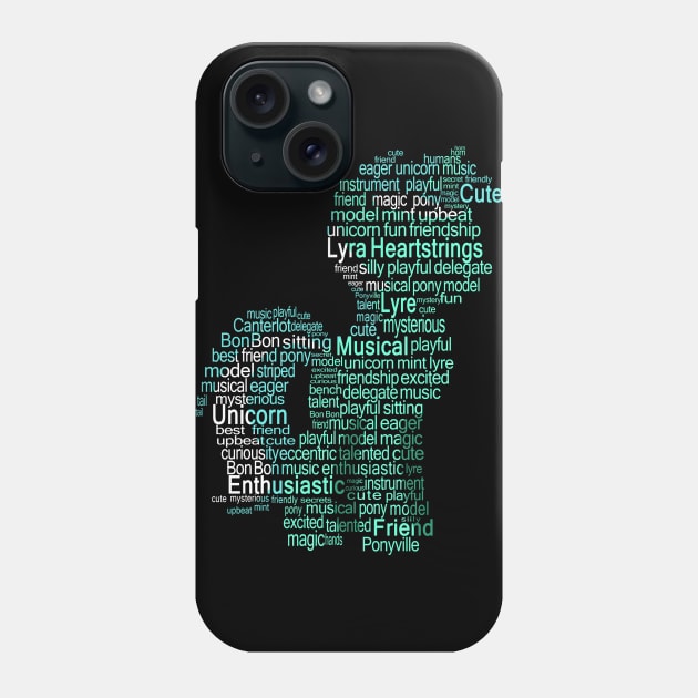 My Little Pony - Lyra Heartstrings Typography Phone Case by SSXVegeta