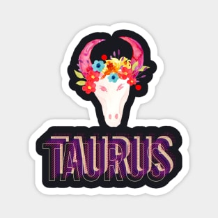 Colorful Taurus Zodiac Sign Magnet