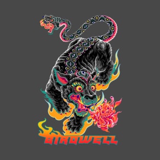 Black panther with snake tail T-Shirt