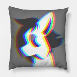 Glitch wolf Pillow