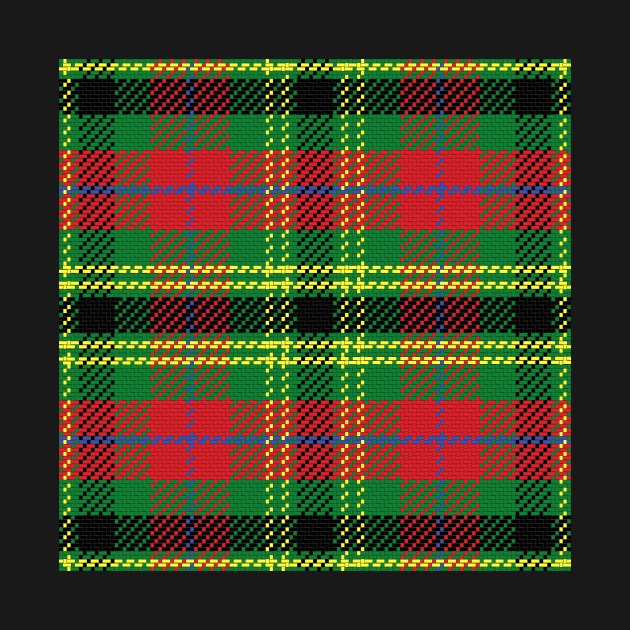 Scottish tartan Black Watch, black, yellow, red, blue, green by kavalenkava