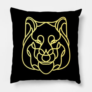 wolf line art Pillow