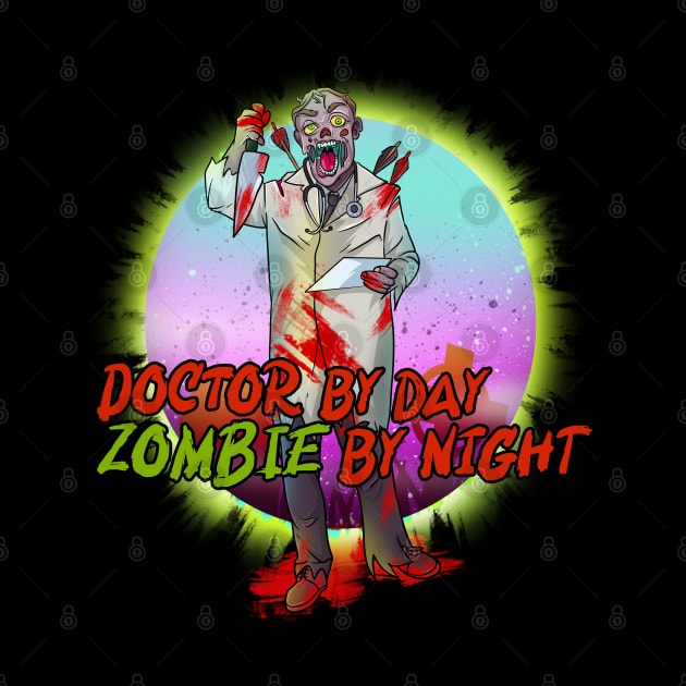 Zombie Healthcare Night Shift Doctor by Trendy Black Sheep