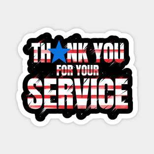 Thank You For Your Service 4th Of July Veterans Day Magnet