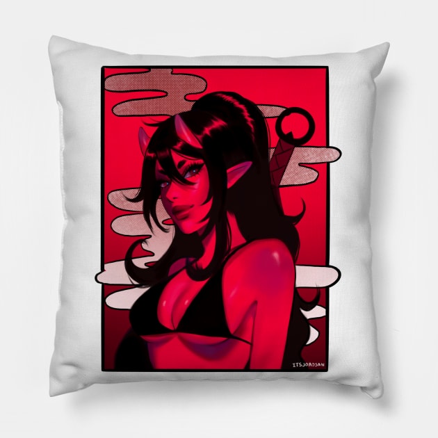 red oni Pillow by itsjoaosan