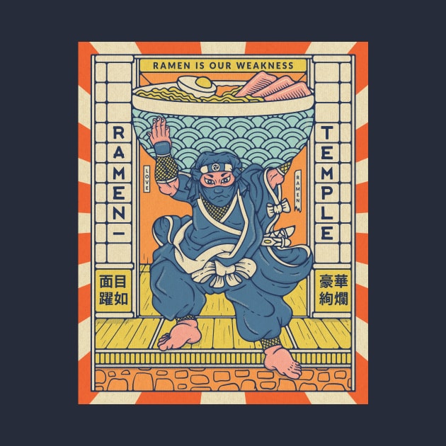 Ramen Temple with ninja thief by RyanRagnini