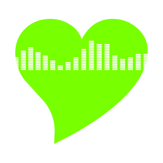 Green Graphic Equalizer Heart by jdm1981