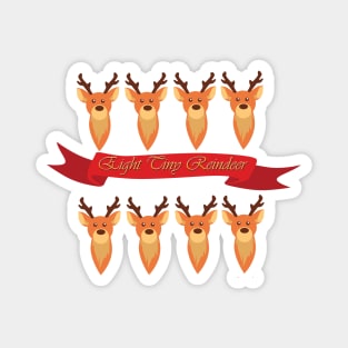 Eight Tiny Reindeer Magnet