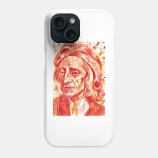 JOHN LOCKE watercolor portrait Phone Case