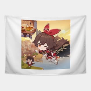 Chibi Amber - Genshin Impact Tapestry