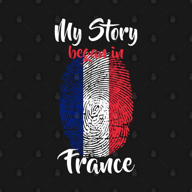 France Flag Fingerprint My Story DNA French by Your Culture & Merch