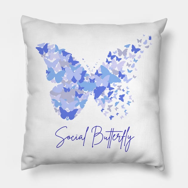 Social Butterfly Personality v2 Pillow by WhoopsieDaisie!