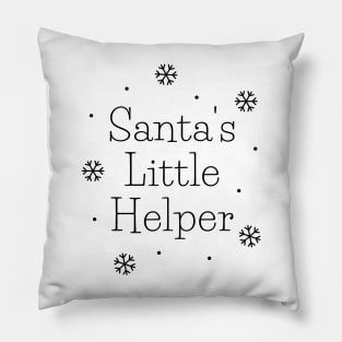 Santa's Little Helper. Cute Christmas design with snowflakes Pillow