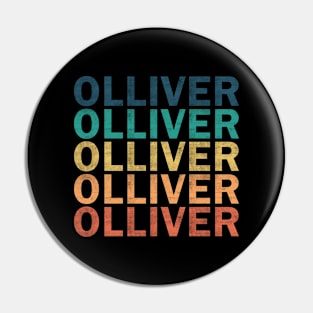 Olliver Name T Shirt - Olliver Vintage Retro Name Gift Item Tee Pin