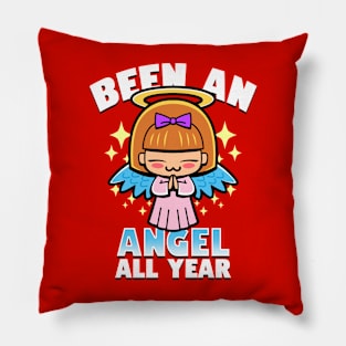 Kawaii Uwu Christmas Angel Gift For Girls Pillow