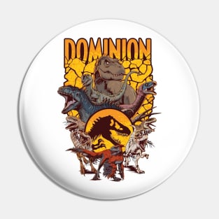 Jurassic Dominion: Dinosaur Ensemble Design Pin