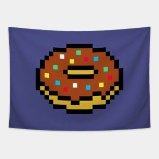 Chocolate Pixel Doughnut Tapestry