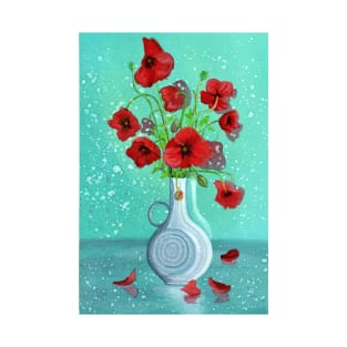 Vase with poppies T-Shirt