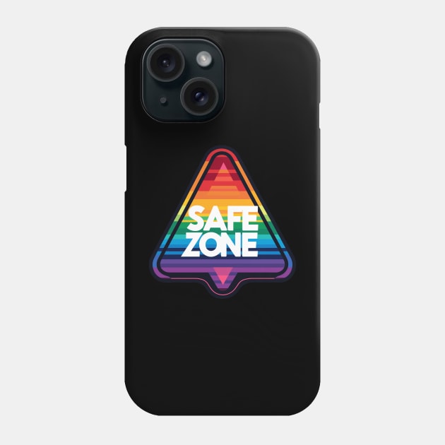 Triangle LGBT Safe zone Rainbow Phone Case by TomFrontierArt