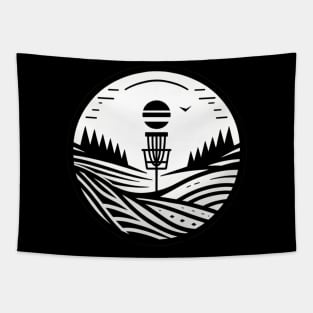 Minimalist Disc Golf Course Tapestry