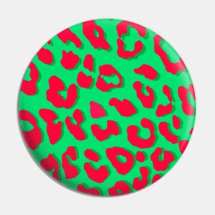 Leopard Print Red Green Pin