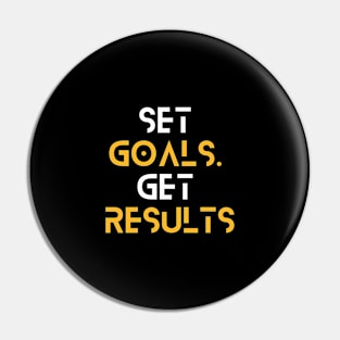 set goals get results typography design Pin