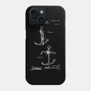 Ship's Anchor patent, anchor blueprint Phone Case