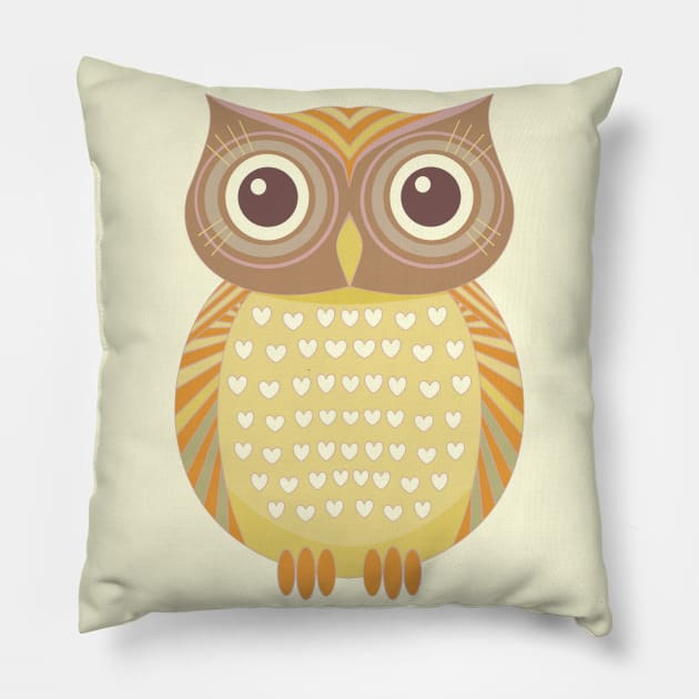 One Friendly Owl Pillow by JeanGregoryEvans1