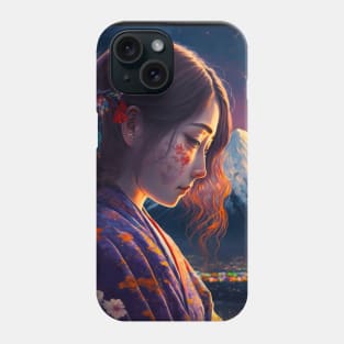 Beautiful japanese princess Phone Case